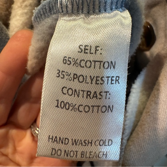 Easel Blue/Tan Tie Dye Button Down Rounded Hem Front Raw Edge Shirt Jacket - Picture 5 of 6